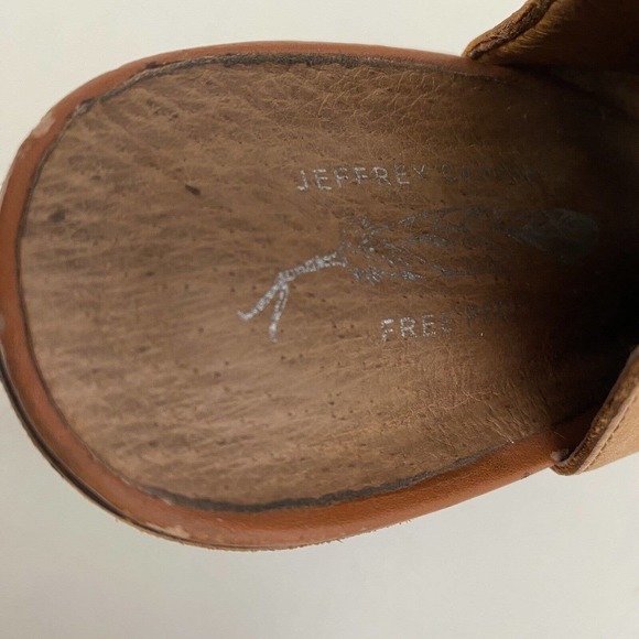 Jeffrey Campbell Free People Minimal Lace Up Bootie Sandal Cognac Leathe… - Picture 9 of 10